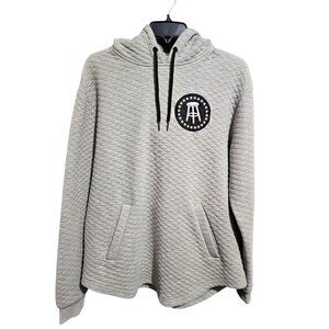 Barstool Sports Premium Quilted Men's Hoodie Elbow Patch Gray Size Large